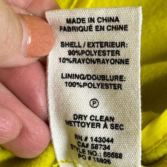 Avec Les Filles Long Sleeve Zip Double Face Biker Jacket Yellow Women's Large - Picture 12 of 12